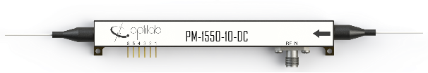 1550 nm, 10 GHz, Phase Modulator, PM Output, DC Bias Pin  